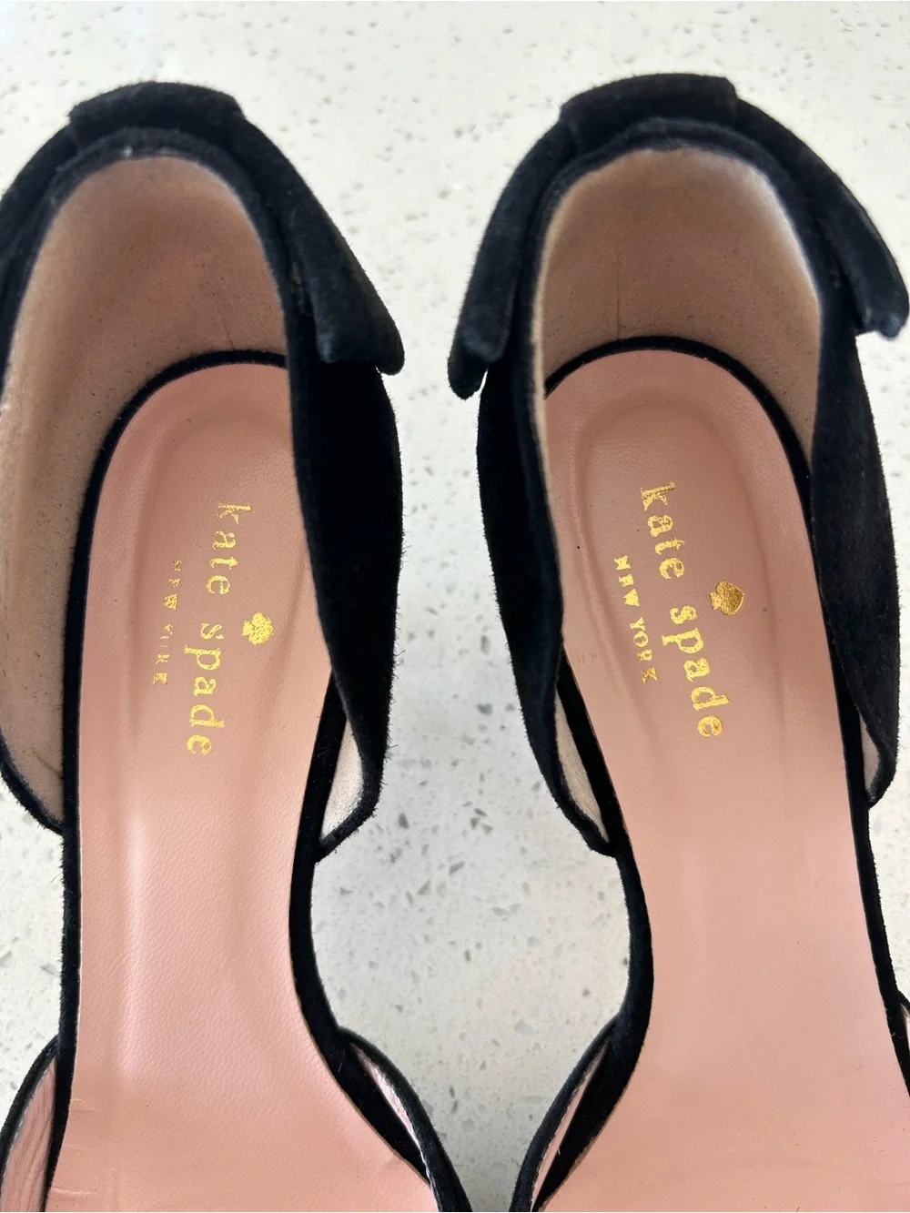 Kate Spade Kitten Heels with Bow on back Sz 7